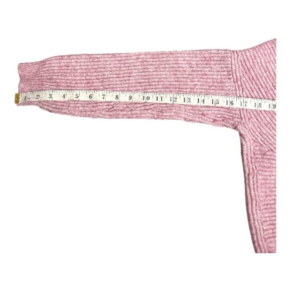 ANTHROPOLOGIE ANGEL OF THE NORTH V-NECK KNOT BACK WOOL BLEND SWEATER MAUVE SZ SM - Picture 5 of 8